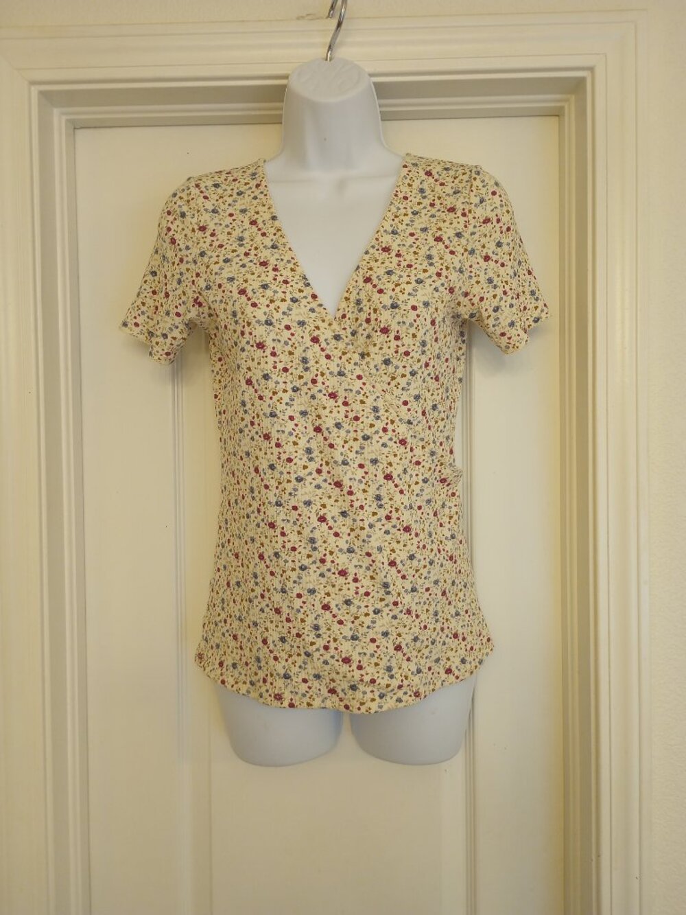 Sezane Reversible Floral T Shirt Top - Picture 6 of 13